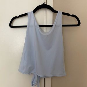light blue lululemon tie back tank